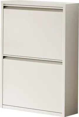 Obrázek produktu pro Výklopník na boty "Sokndal" se 2 klapkami Kov 71 x 50 x 15 cm Pepřová bílá