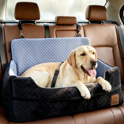 Hundeautositz für große Hunde, Memoryschaum, waschbar, 71x46x44 cm