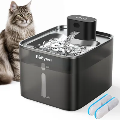 Produktbild von Trinkbrunnen für Katzen – Kabellos – 4,2 Liter – Mit Sensor – Aus Edelstahl