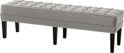 Produktbild von Casa Padrino Luxus Sitzhocker Chesterfield Leeds Grau Hocker - Möbel Schlafzimmer Wohnzimmer - Luxus Kollektion
