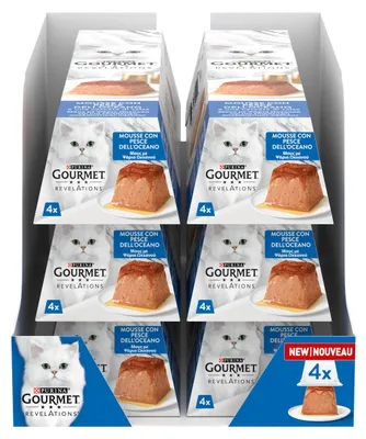 Productafbeelding van Gourmet Revelations natvoer voor katten met vis, 24 x 57 gram