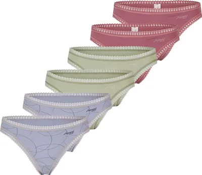 Produktbild von sloggi 6er Pack GO Crush String Komfortabel und atmungsaktiv, Zierborte an den Säumen, Im praktischen Mehrfachpack