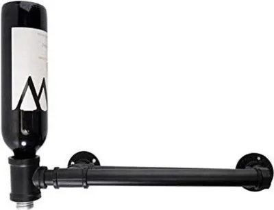 Produktbild von Famanu Weinregal Wand - Metall mit Platz für 1 Flasche und 3 Gläser