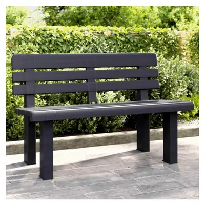 Produktbild von Gartenbank Anthrazit 110x52x71 cm Polypropylen
