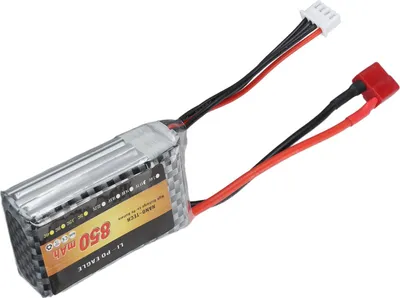 Obrázek produktu pro 850mAh 11.1V 25C 3S LiPo baterie s T konektorem Lehká lithiová baterie pro FPV závodní dron kvadrokoptéru