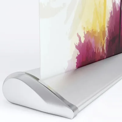 Produktbild von AlaBama | Roll Up Banner | Alu Silber | 85x200cm | Premium | Display Werbe