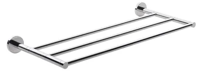 Wandregal Bad, Chrom, Glasablagen, 5,6 x 61,5 x 26,3 cm