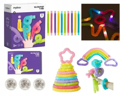 Produktbild von Mideer Glow Pop Tubes Sensorikröhren Leuchtendes Lernspielzeug