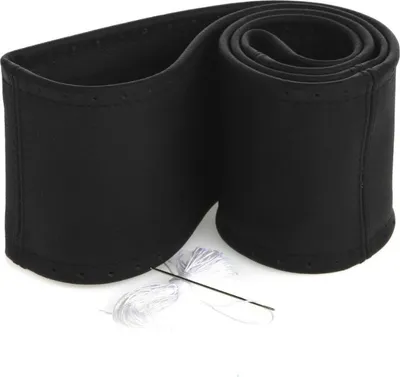 Produktbild von Lenkradschoner Lenkradhülle Lenkradbezug Echt Leder Ø 37-39 /9,5cm Weißer Faden