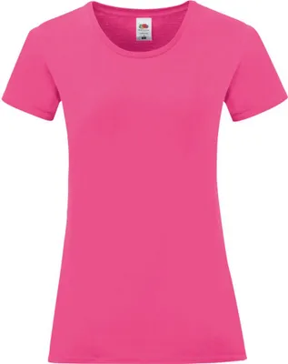 Produktbild von Fruit of the Loom - "Iconic" T-Shirt für Damen BC4799 (2XL) (Fuchsie)