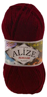 100g Strickgarn ALIZE BURCUM, 100% Polyacry, bordeaux