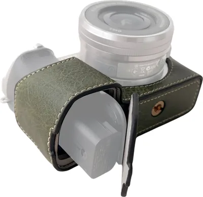 Obrázek produktu pro Přenosné ochranné pouzdro na fotoaparát, brašna na fotoaparát v retro stylu, pouzdro s otvorem ve spodní části a ramenním popruhem, náhrada za fotoaparát Sony A6400/A6300/A6100/A6000