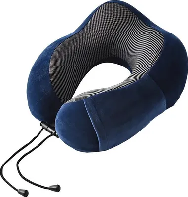 Image de Pronett XJ5460 Coussin de voyage en mousse à mémoire de forme, bleu
