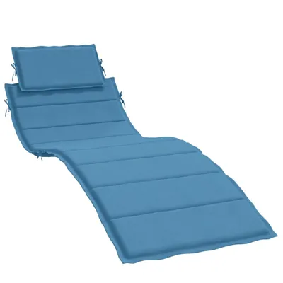 Imagen del producto de Cojín para tumbona tela azul melange 186x58x4 cm