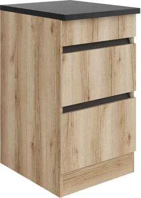 Produktbild von Optifit Auszugunterschrank Kaya290 BxTxH 50 x 60 x 88 cm wildeiche strukturiert matt zerlegt KLKA U536-0+