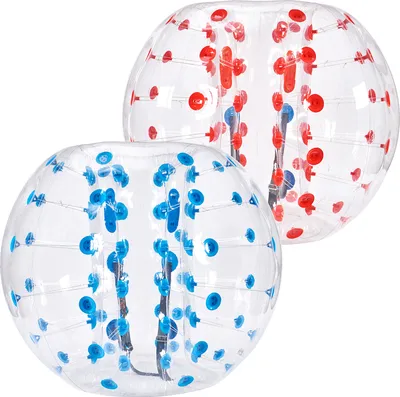 Produktbild von VEVOR 2 x 1,5m Bumper Ball Bubble Soccer Zorb Aufblasbarer Stoßball Blau + Rot