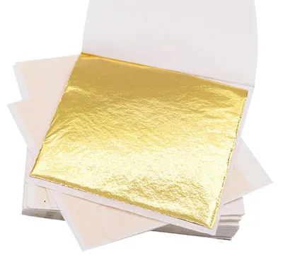 Productafbeelding van Goudfolie voor knutselen, 200 vellen, 8,5 x 8 cm. Koperfolie voor kunstprojecten en decoratie