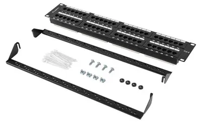 Immagine prodotto di Lanberg PPU6-2048-B Lanberg Patchpanel 48-Port 2U 19" Cat. 6 UTP schwarz