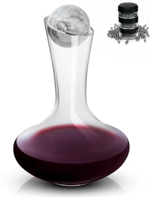 Image de Décanteur à vin en cristal avec bouchon en marbre