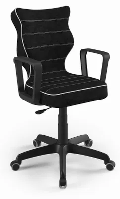 Obrázok produktu pre Kreslo pre deti a tínedžerov, ergonomická stolička k písaciemu stolu, vhodné pre výšku 159-188 cm, model VISTO 01, farba: čierna