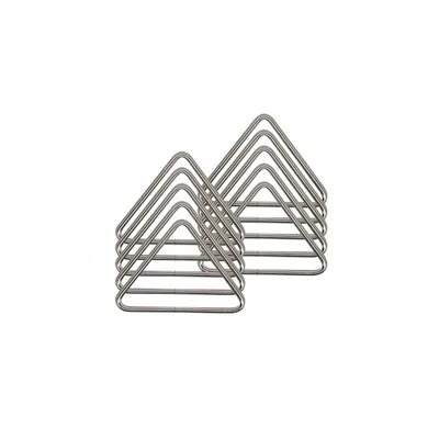 Produktbild von 10 Metall Dreiecke Triangeln silbern Ring für Gurtband Gürtel Taschen und mehr