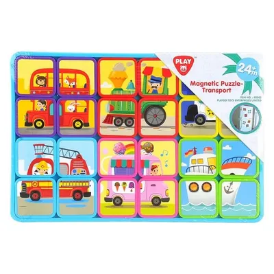 Immagine prodotto di Lavagna magnetica puzzle trasporto plastica 12 pezzi in scatola 24m+