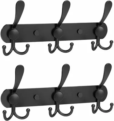 Imagen del producto de Ganchos para colgar de acero inoxidable, con 9 ganchos, color  mate, ideales para la cocina, el baño y el dormitorio