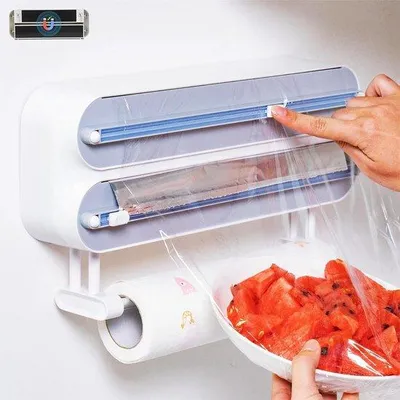 Produktbild von Küchenrolle mit 3-fach Folienmesser, magnetisch, weiß, Aluminium