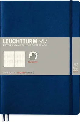 Produktbild von Leuchtturm 349301, Einfarbig, Navy, B5, 121 Blätter, 80 g/m², Softcover