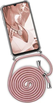 Produktbild von TWIST-Case + TWIST-Cord für Samsung Galaxy A20e, Farbe:Shiny Blush (Silber)