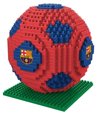 Image de FOCO, produit sous licence officielle du FC Barcelone. Jeu de construction 3D en forme de ballon de football, marque BRXLZ