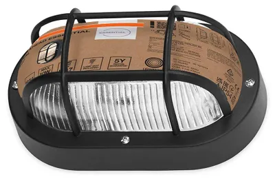 Produktbild von Osram LED Wandleuchte Bulkhead Essential Oval E27 schwarz