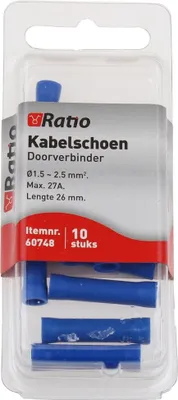 Zdjęcie produktu dla UNIVERSEEL - złącze doczołowe niebieskie 4,5mm A2527 SK- - za 10 sztuk - 60748