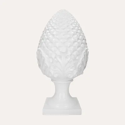 Immagine prodotto di KEYHOMESTORE | Pigna in Vetroceramica Bianca H. 60 cm