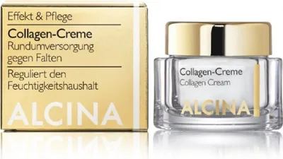 Produktbild von ALCINA Collagen-Creme 50 ml, Tages- & Nachtcreme, Frauen, trockene Haut, Anti-Aging, Anti-Falten, Feuchtigkeitsspendend, Glättend, 50 ml, Topf