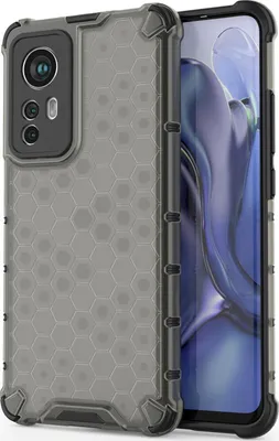 Produktbild von Mobigear Honeycomb  Xiaomi 12 Hülle Hardcase Backcover Stoßfest - Schwarz