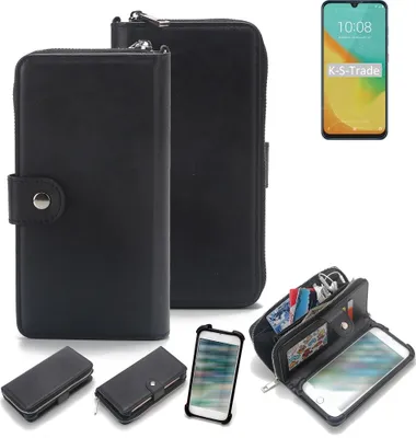 Produktbild von K-S-Trade 2in1 Handyhülle Schutzhülle kompatibel mit ZTE Blade V10 Vita  & Portemonnee Cover Handy Hülle Case Etui Geldbörse Wallet Bookstyle