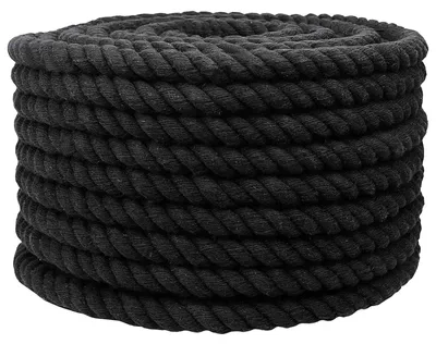 Produktbild von Möbel Seil Schwarz 1,6 x 1,6 x 5000 cm Baumwolle - Seile CC2024