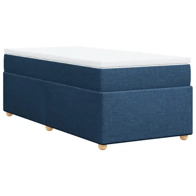 Produktbild von Boxspringbett mit Matratze Blau 80x200 cm Stoff