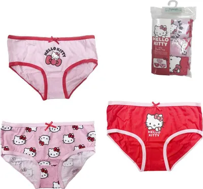 Image de Hello Kitty sous-vêtements enfants filles set avec 3 slips 8/10 ans