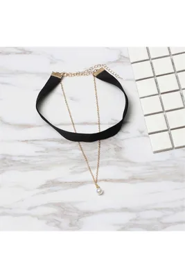 Produktbild von Carla Damenkette Halsband Charlie Schwarz und Gold