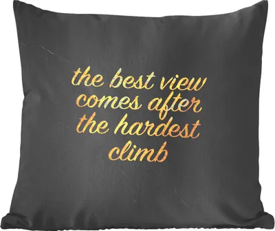 Produktbild von MuchoWow® Zierkissen Sofakissen Wohnzimmer Dekokissen 50x50 cm Zitate - Sprichwörter - Gold - Marmor - Komfort - Sofakissen
