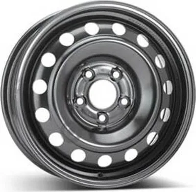 Productafbeelding van 16-inch stalen velg ALCAR, 16" x 6.5", 5x114.3 steek, ET48.5, 67.00mm naafdiameter. Velg in zwarte kleur