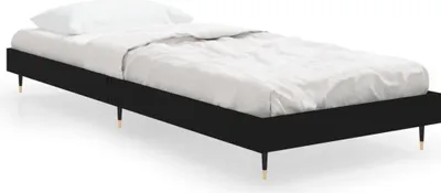 Produktbild von vidaXL Bettgestell Schwarz 75x190 cm Holzwerkstoff
