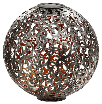 Productafbeelding van Dehner Solarbol Luanda, diameter 30 cm, metaal, zilver/koper