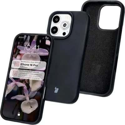 Produktbild von Bizon Soft Case für iPhone 16 Pro, Schwarz