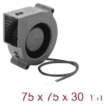 Produktbild von DELOCK Radiallüfter/Lüftergebläse 12V DC 75x75x30mm 3 Pin