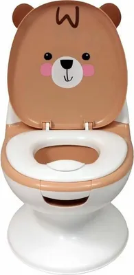 Image de BAMBISOL Pot éducatif pour bébé - Couvercle et siège rabattable - Levier de rinçage