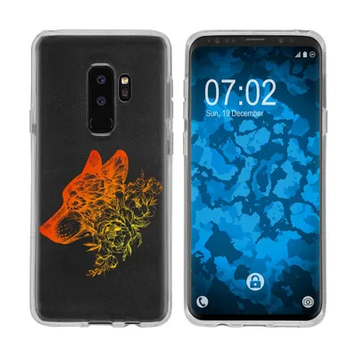 Produktbild von PhoneNatic Case kompatibel mit Samsung Galaxy S9 Silikon-Hülle Floral Wolf M3-2