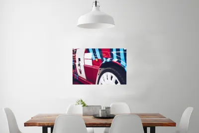 Produktbild von MuchoWow® Poster Rennwagen - Nummer - Blau - Rot 90x60 cm - Schlafzimmer